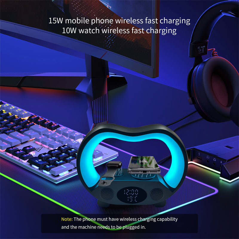 Lámpara de mesa LED inteligente 6 en 1 con control remoto y Bluetooth (2024) My stor