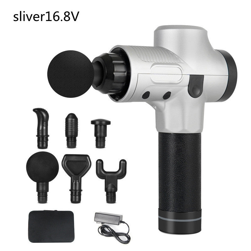 Pistola de masajes corporal electrica para ejercitar la fisica muscular.Cabezales My stor