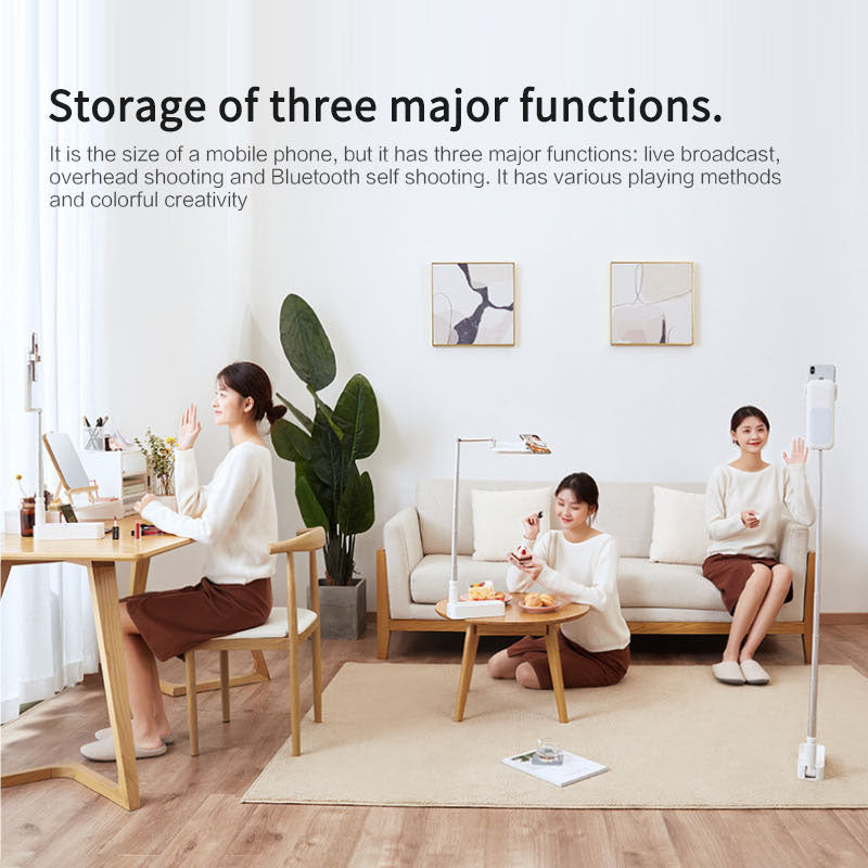 Selfie Portable Mobile Phone Holder With Light Foldable Bluetooth Remote Control My stor