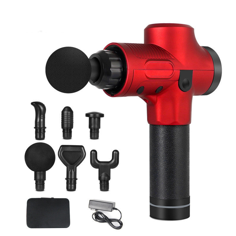 Pistola de masajes corporal electrica para ejercitar la fisica muscular.Cabezales My stor