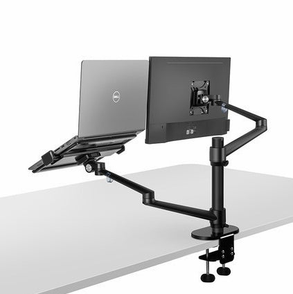 Aluminum Multifunction Ergonomics Desk Laptop Stand Monitor Desktop Holder Computer Full Motion With Column Bar My stor