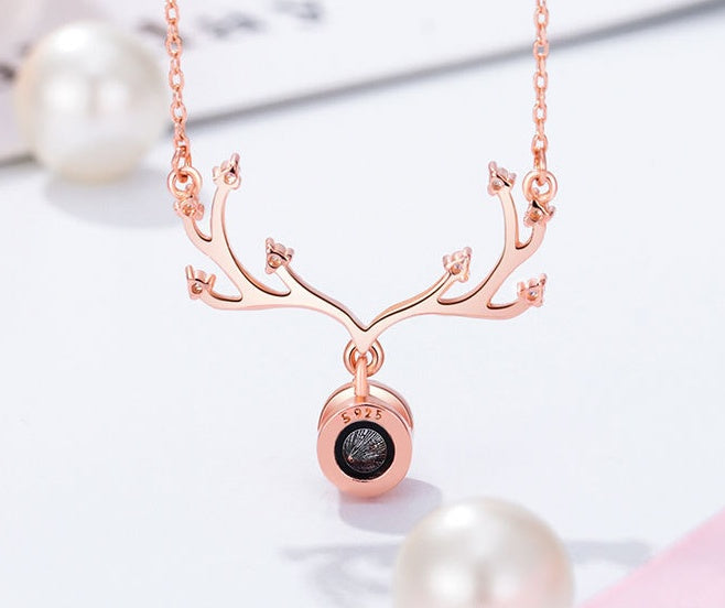A deer has you 100 languages I love you necklace My stor