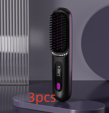 Peine alisador de pelo 2 en 1, inalámbrico, de calentamiento rápido, portátil, con carga USB My stor