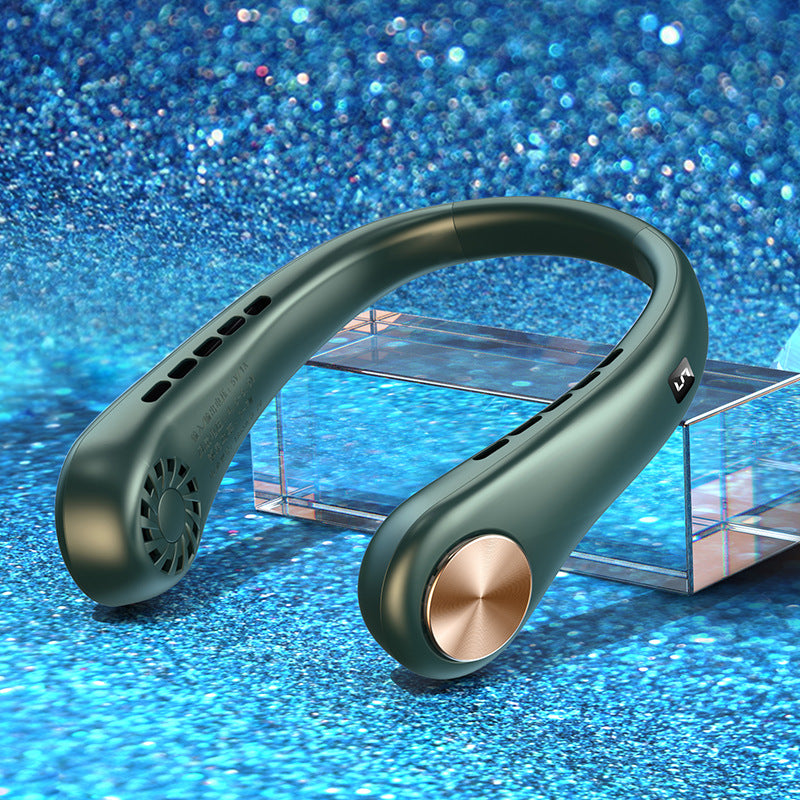 Mini ventilador de cuello portátil, sin aspas, recargable, para deportes de verano My stor