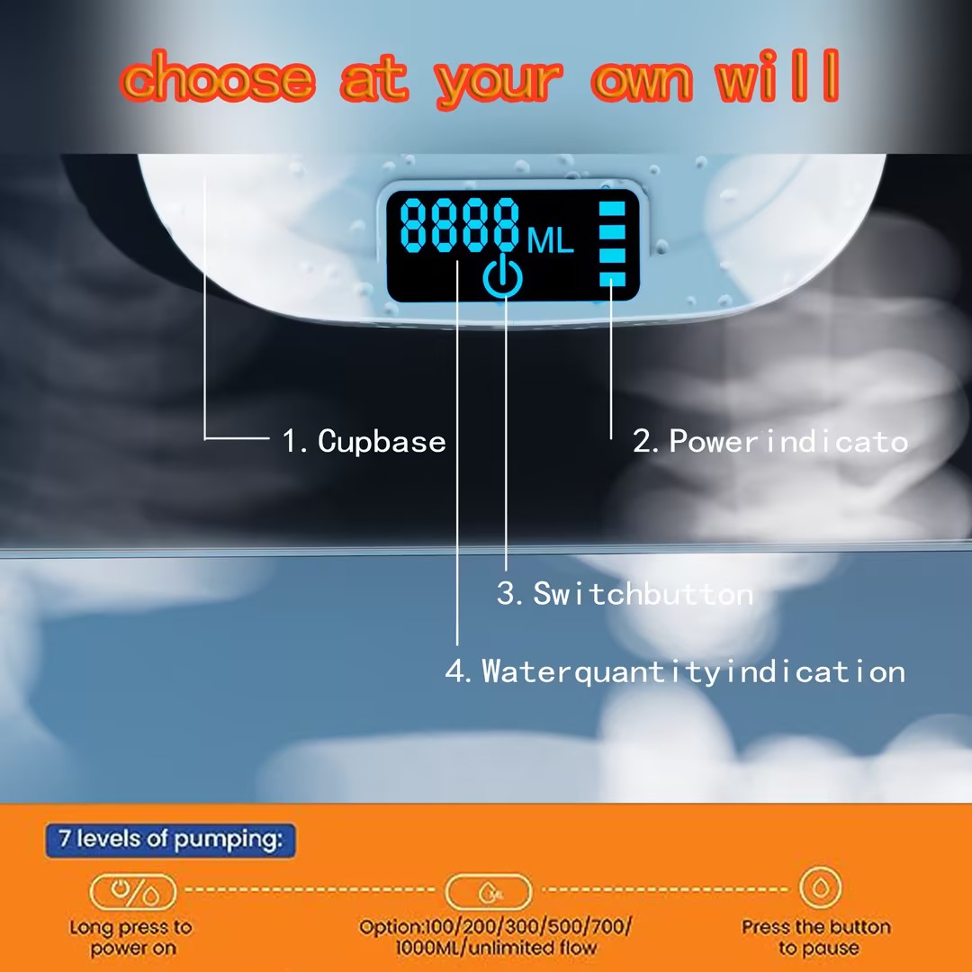 Dispensador de agua automático de botella de agua de escritorio recargable con soporte. My stor