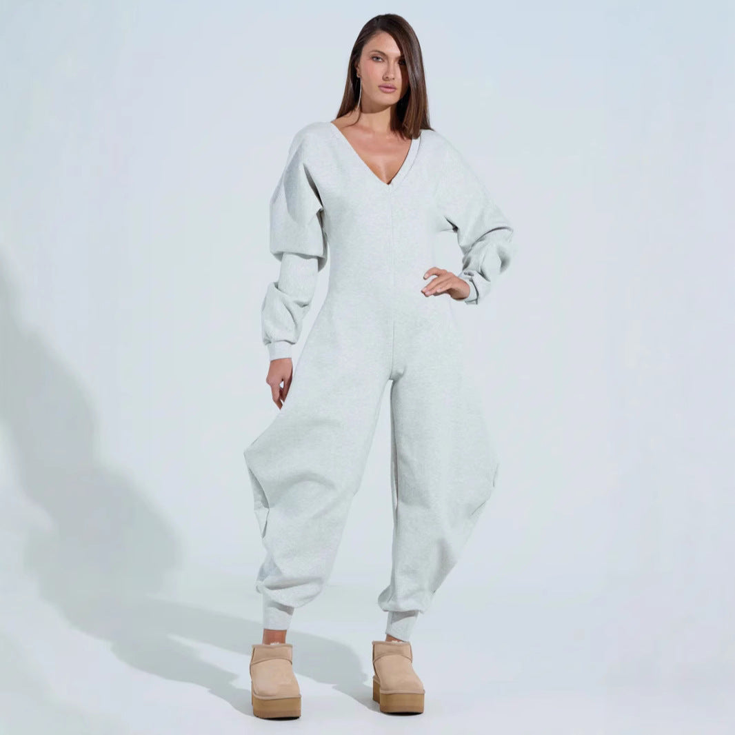 Mono sexy ajustado de manga larga con escote en V ajustado My stor