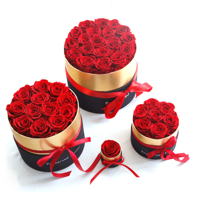Rosas eternas en caja, rosas reales preservadas, regalo de San Valentín, flores artificiales románticas. My stor