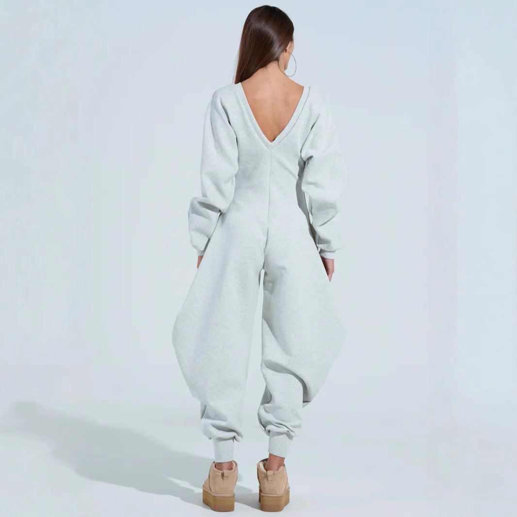 Mono sexy ajustado de manga larga con escote en V ajustado My stor