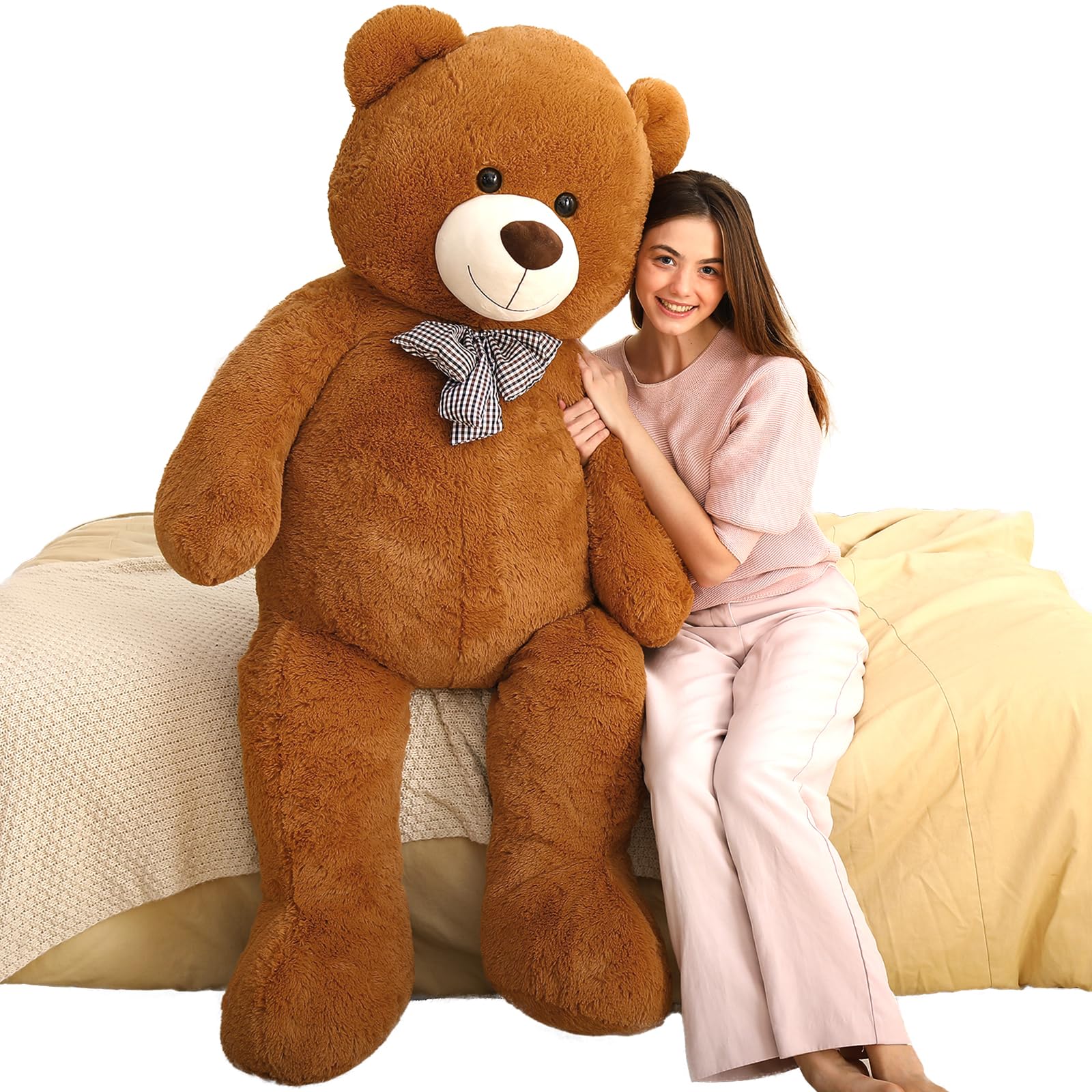 MaoGoLan Big Teddy Bear 55 inches Giant Bear Stuffed Animals Large Plushies Life Size Teddy for Children Adults My stor