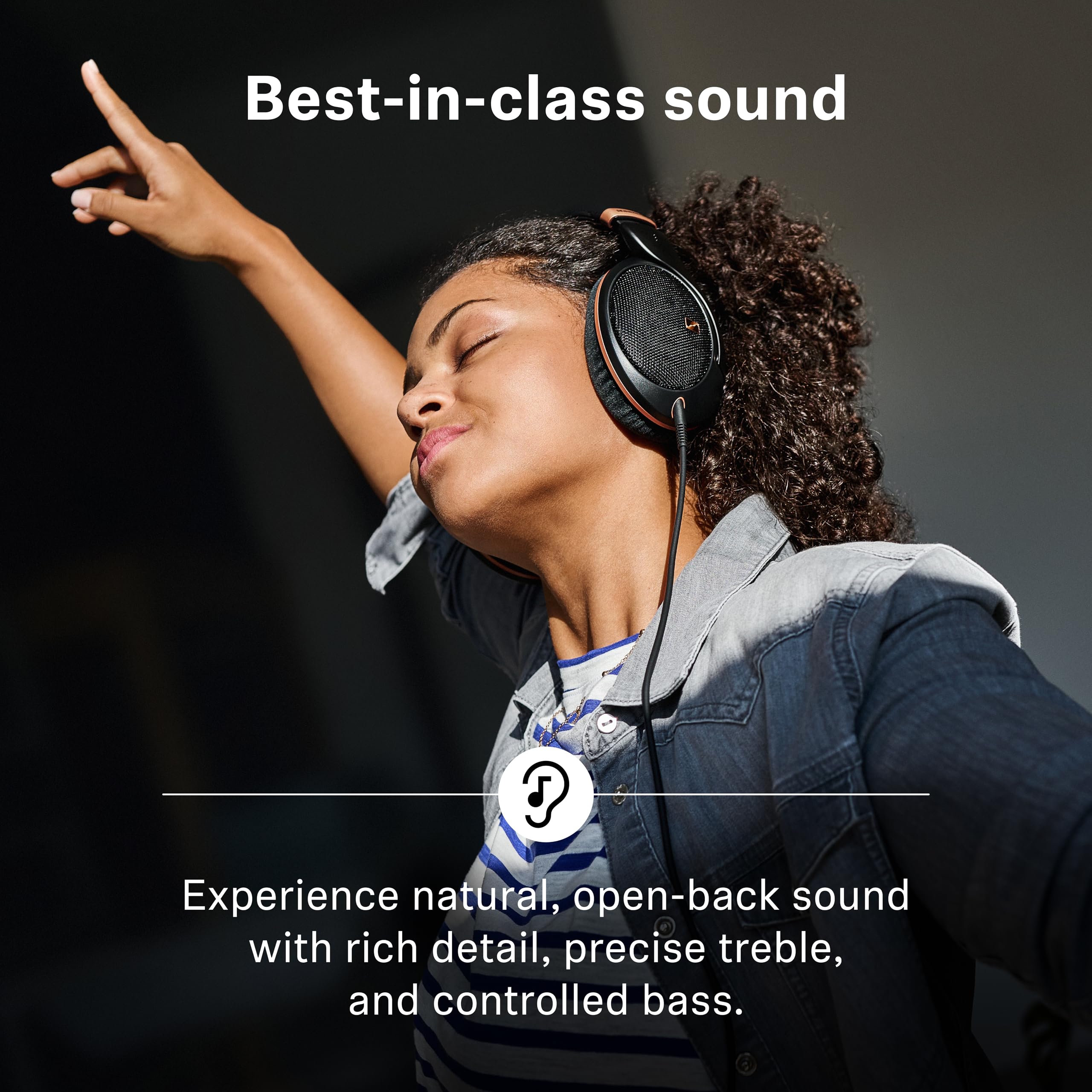 Sennheiser HD 560 S Over-The-Ear Audiophile Headphones - Neutral Frequency Response, E.A.R. Technology for Wide Sound Field, Open-Back Earcups, Detachable Cable, (Black) (HD 560S) My stor