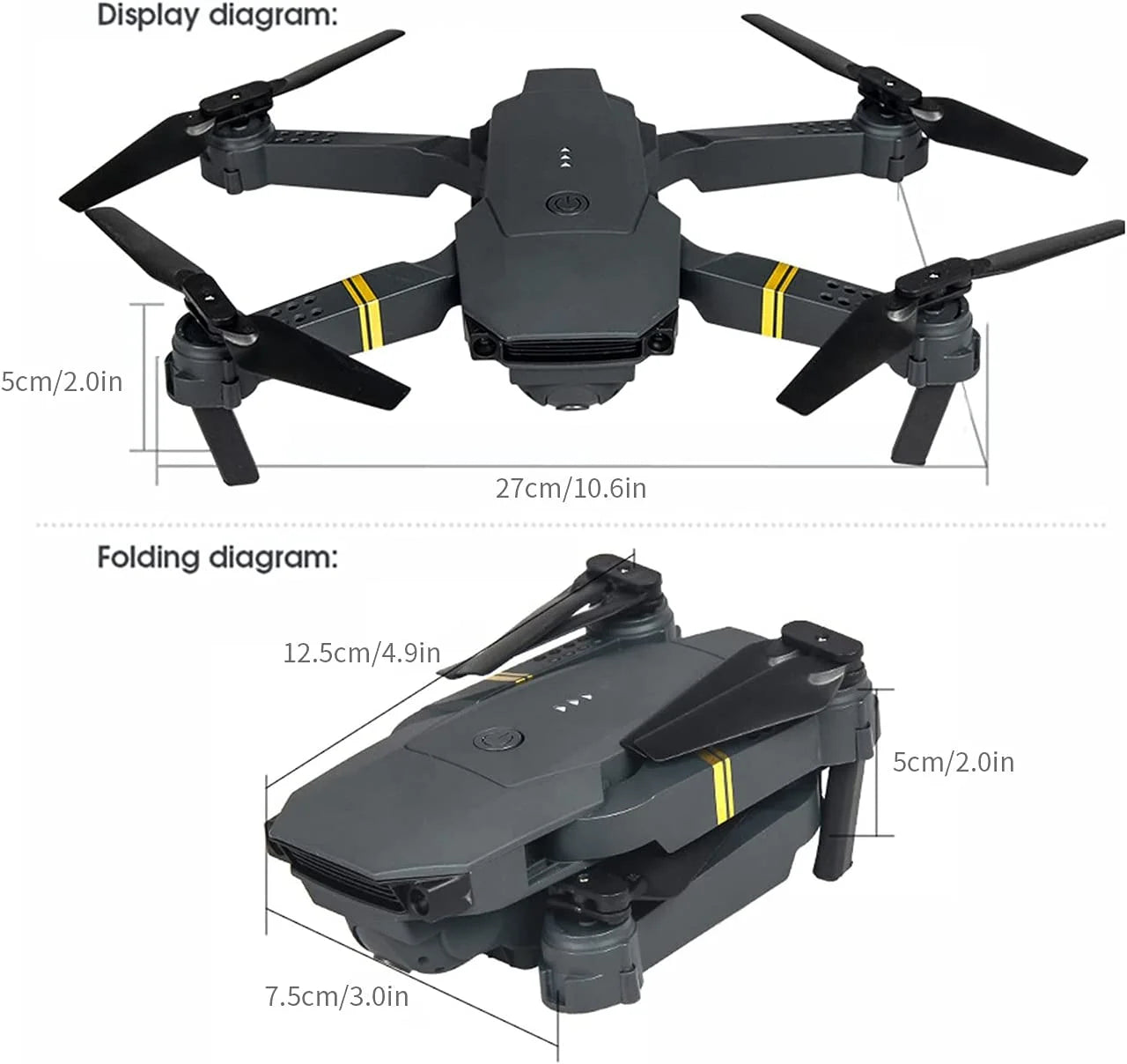 4K HD Dual Camera RC FPV WiFi Portable Wide Angle Foldable Quadcopter Drone DC-THE CEO