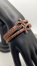 2 Pure Copper Wire Wrapped Adjustable Cuff Bracelets The Vibez Shop