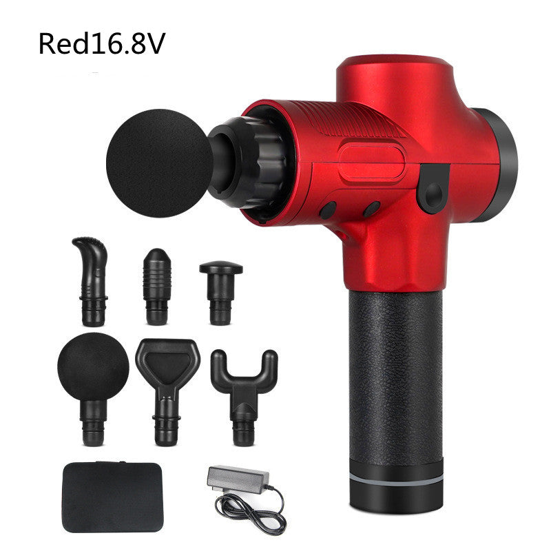 Pistola de masajes corporal electrica para ejercitar la fisica muscular.Cabezales My stor