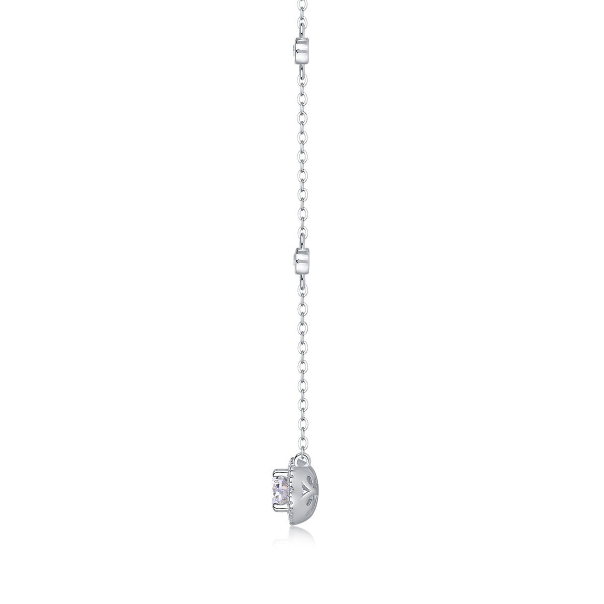 White Summer Night - A Fashionable And Light Luxury Jewelry Pendant Necklace Set With Top-quality Moissanite, S925 Silver Plated Platinum My stor