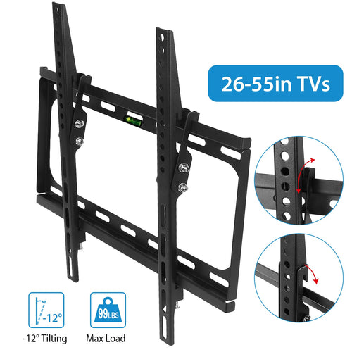 1 soporte de pared para TV con brazo doble inclinable, VESA máximo de 400 x 400 mm, para televisores de 26 a 55 pulgadas. My stor
