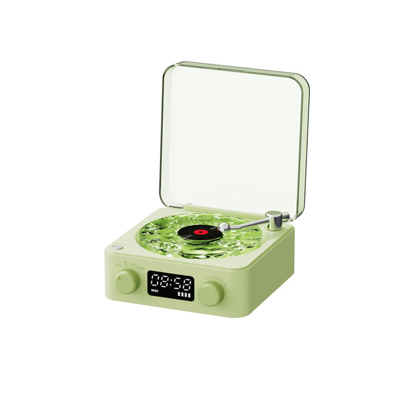 Retro TurntableAltavoz tocadiscos retro inalámbrico con Bluetooth 5.0, reproductor de discos de vinilo, sonido estéreo con efecto de lámpara de proyección RGB y ruido blanco. My stor