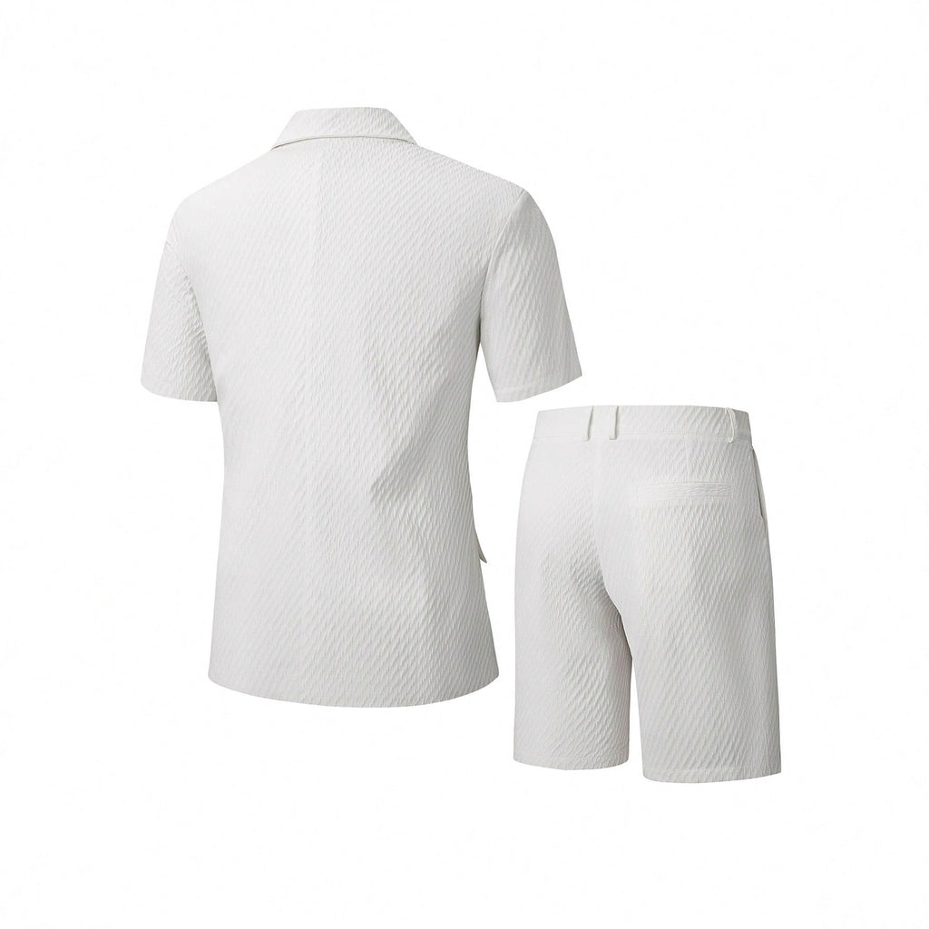 Mens Slim-fit Business-casual Short Two-piece Suit My stor