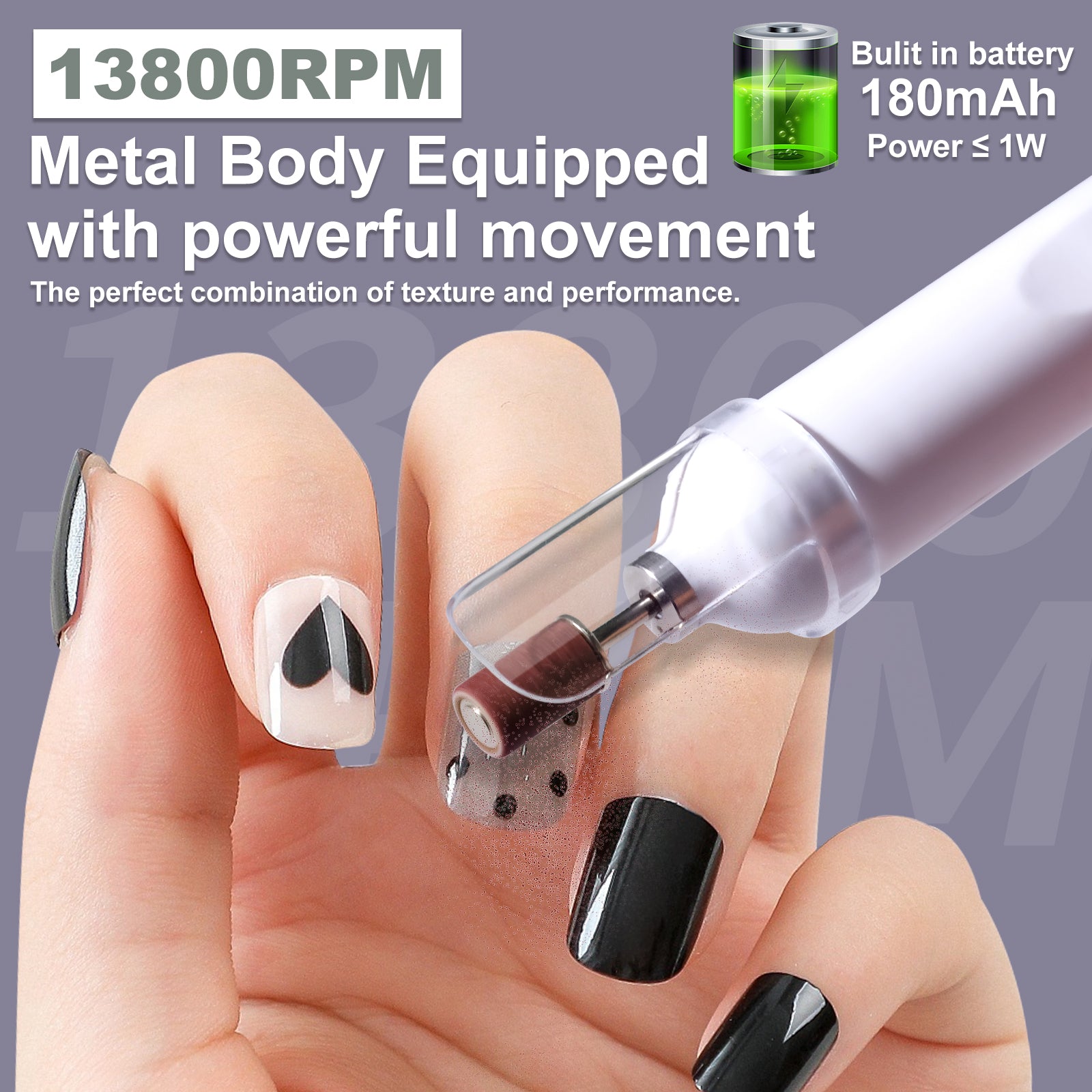 Electric Nail Drill With Drill Bit And Sanding Belt - Cordless Professional Nail Polish For Nail And Foot Care, Portable Nail Drill Machine Kit For Acrylic Gel Nails, Beginner's Nail Technique Supplie My stor